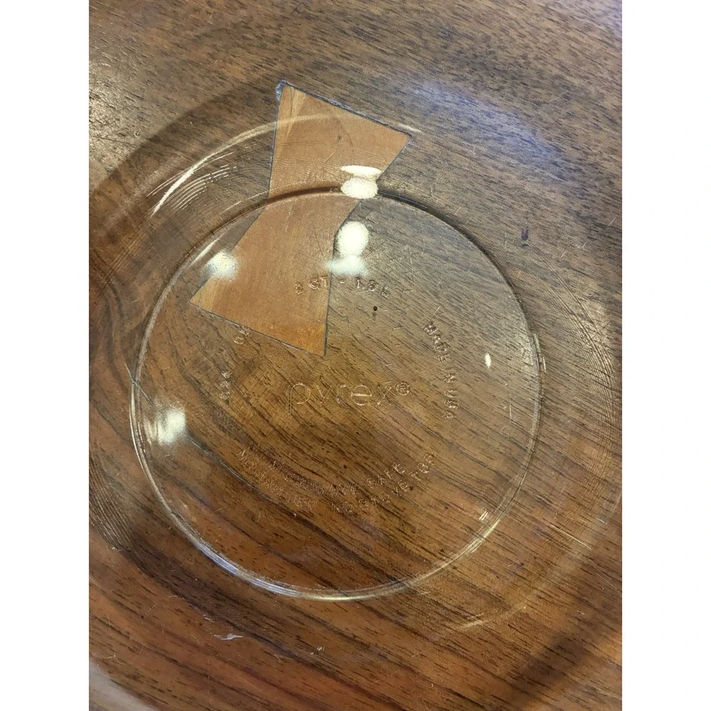Pyrex Clear Glass 2 Qt Casserole Dish w Lid Round Baking Dish Oven Safe
